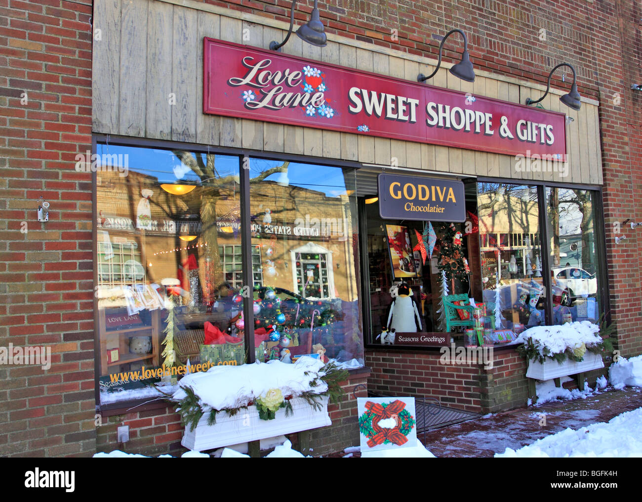 Der Liebe Spur Sweet Shoppe, Mattituck, Long Island, NY Stockfoto