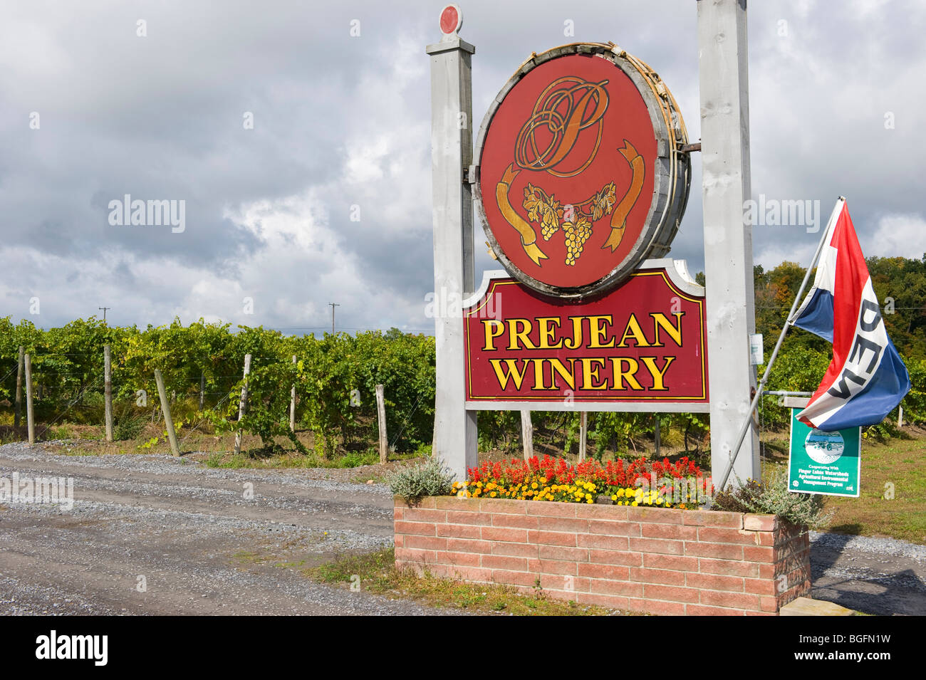 Weingut Finger Lakes Region NewYork Stockfoto