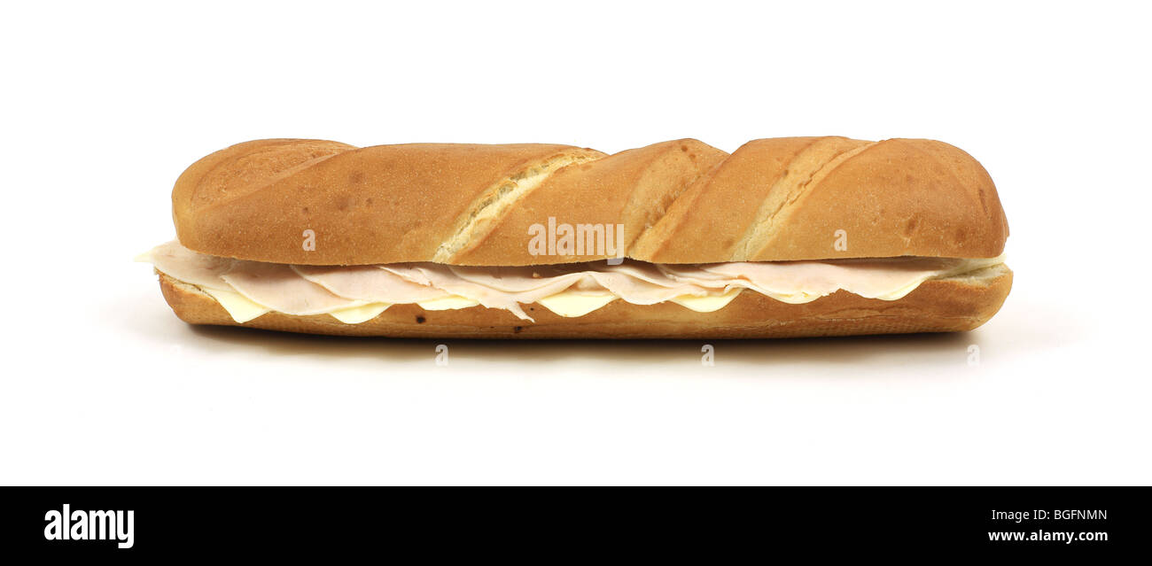 Großes französisches Brot sandwich Stockfoto