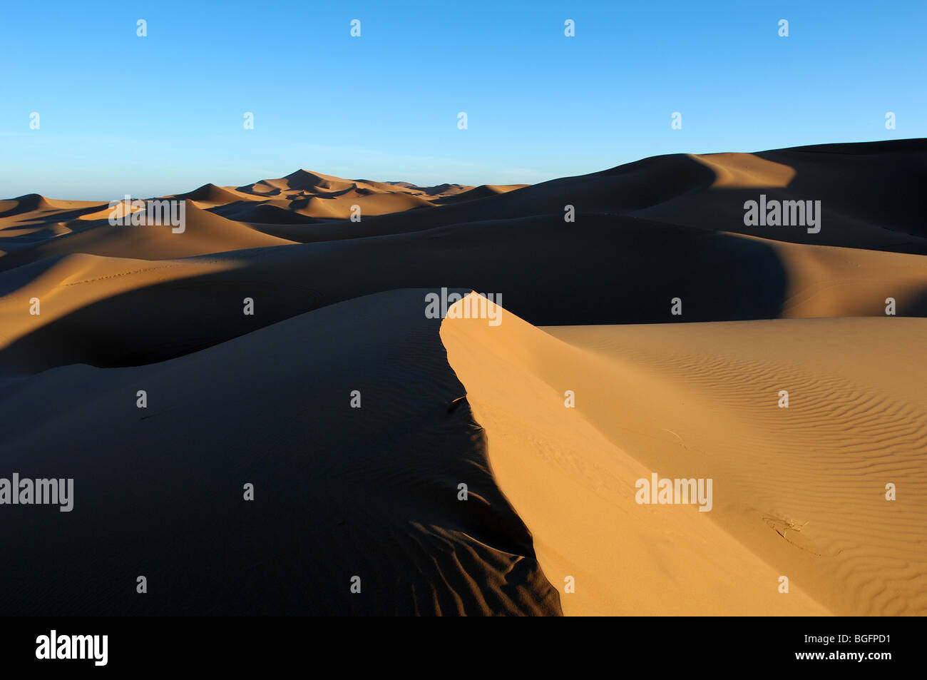 Blick auf die Wüste Sahara in Marokko Stockfoto