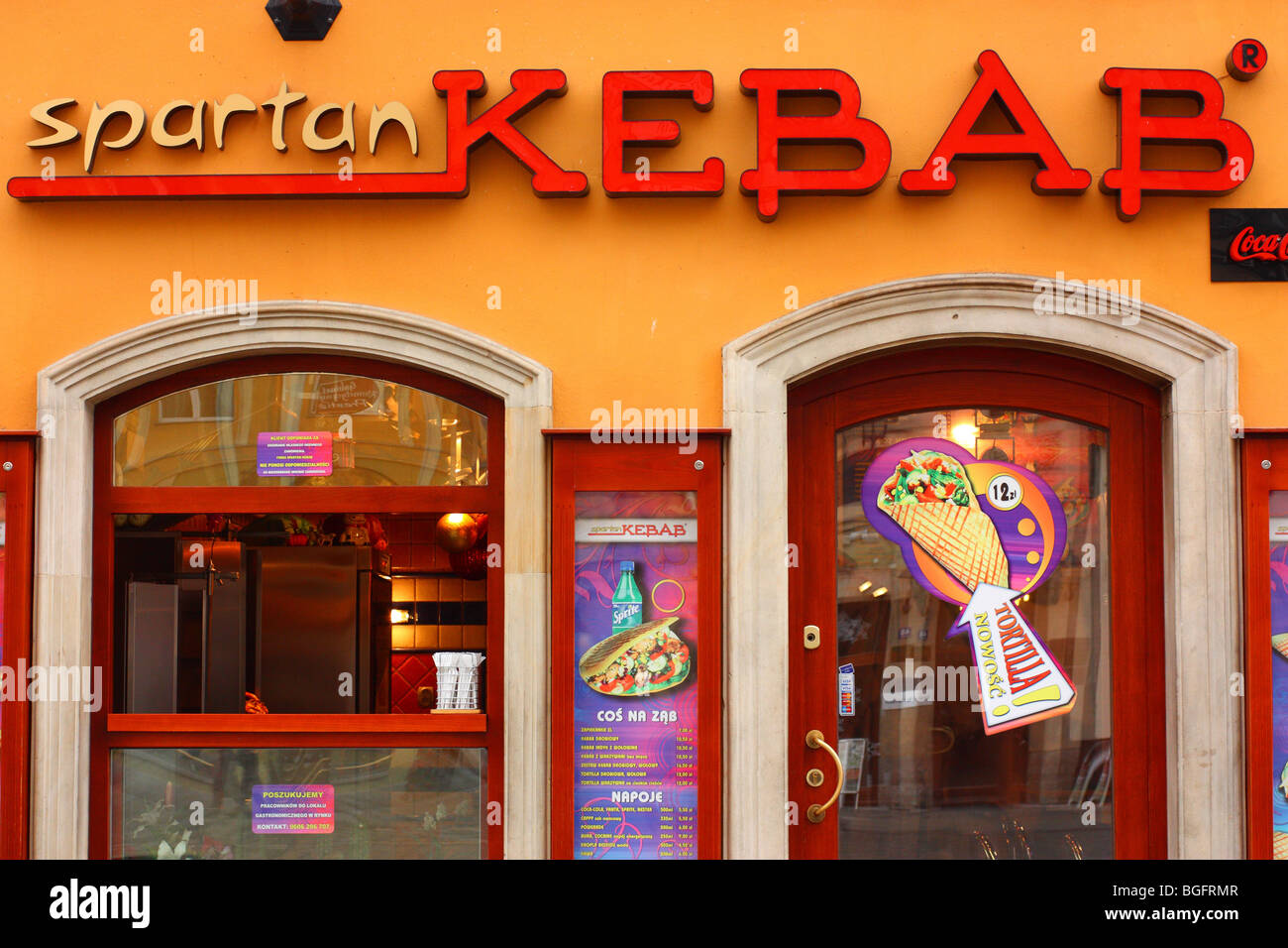 Breslau alte Markt Spartan Kebab restaurant Stockfoto