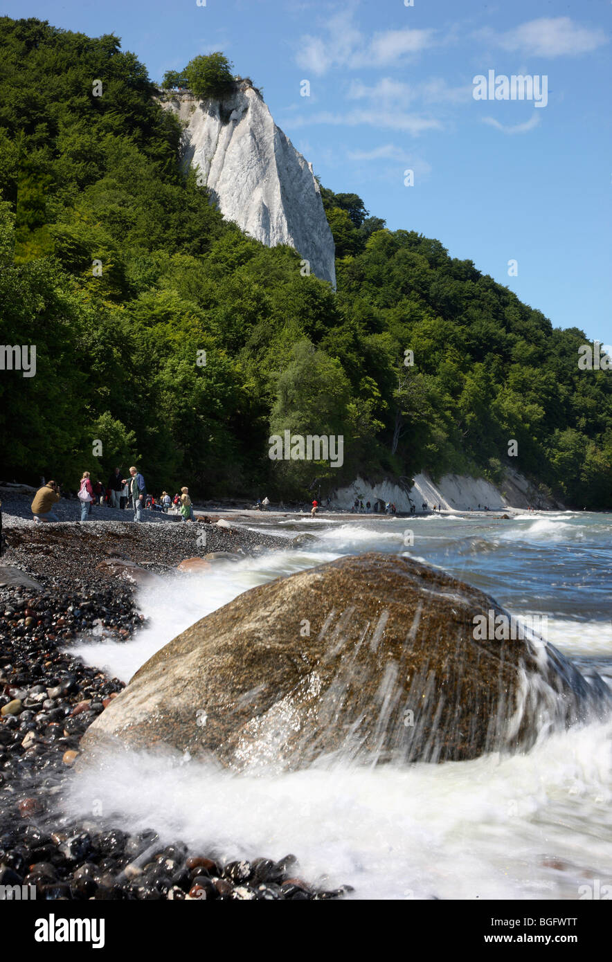 Baltischen Küste der Halbinsel Jasmund, Nationalpark oft im Nordosten auf der Insel Rügen, Mecklenburg-Vorpommern, Deutschland. Stockfoto