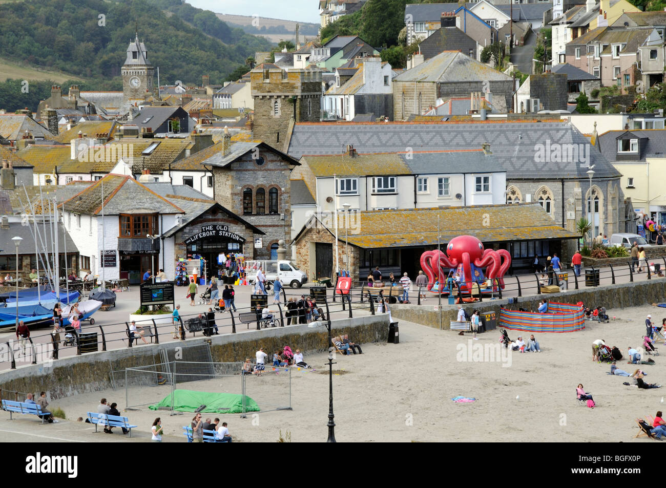 Looe beliebte Westengland Badeort in Cornwall England UK Stockfoto
