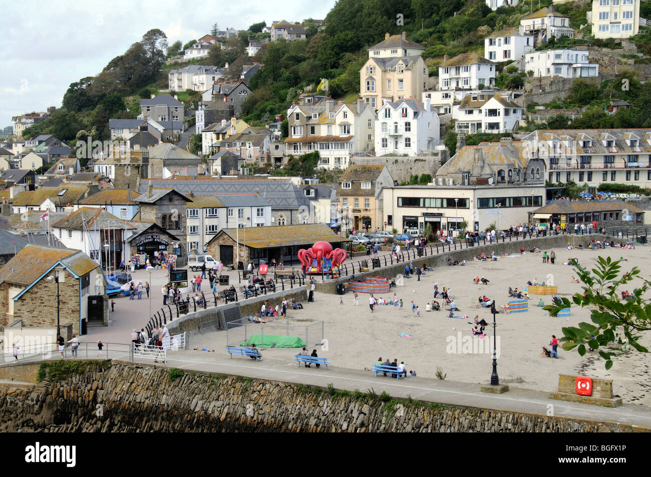 Looe beliebte Westengland Badeort in Cornwall England UK Stockfoto