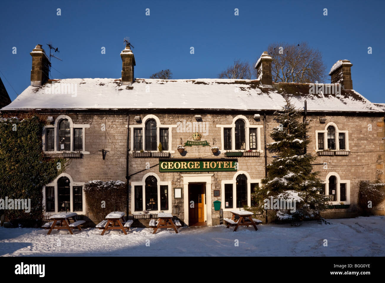Das George Hotel, Tideswell, Derbyshire, UK Stockfoto