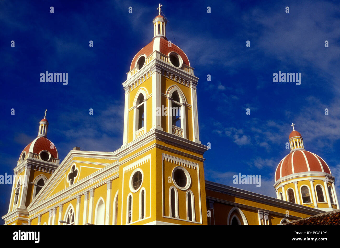 Kathedrale in der spanischen Kolonialstadt Granada, Nicaragua Stockfoto