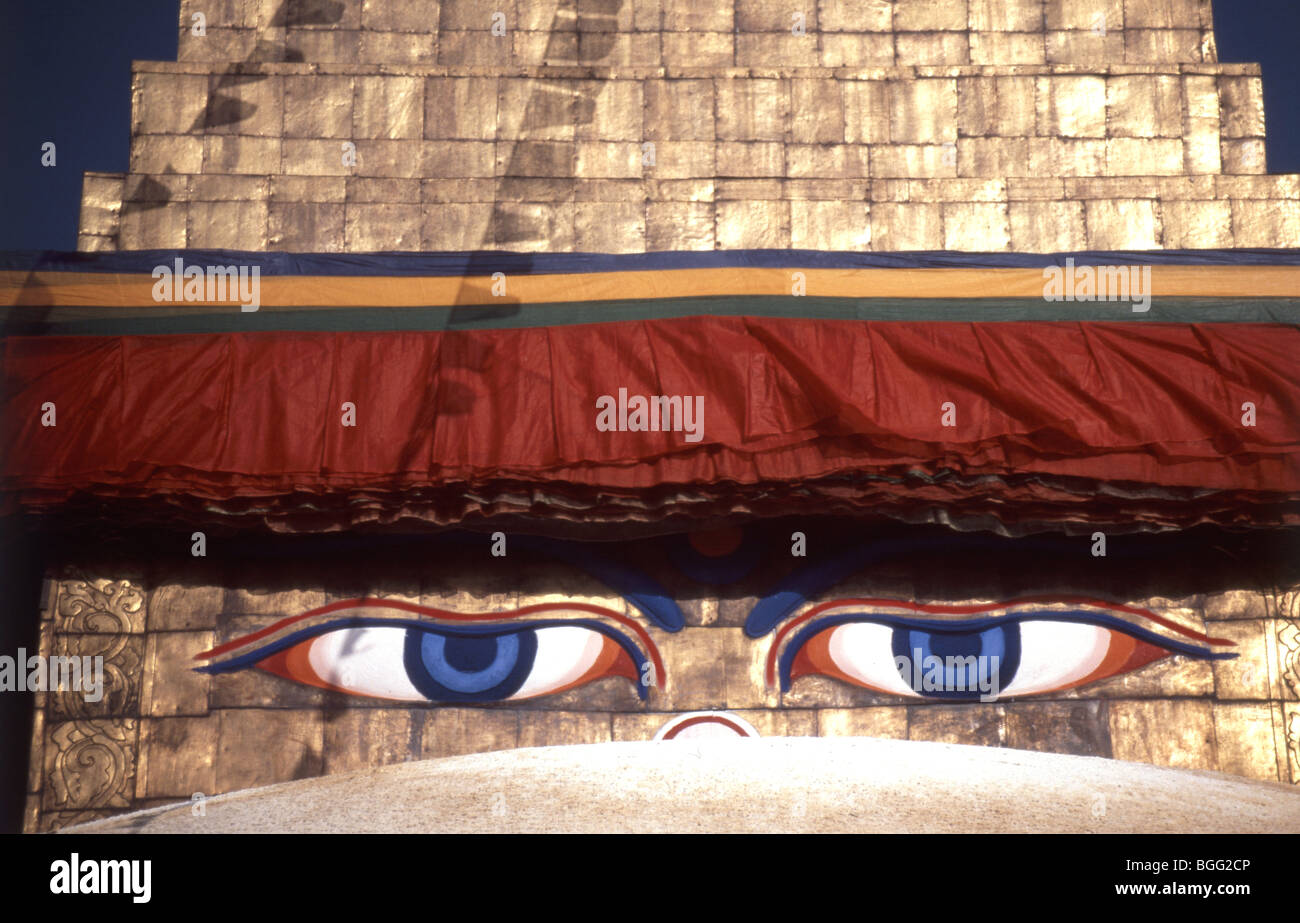 Swayambhunath buddhistische Stupa, Katmandu-Tal, Bezirk von Kathmandu, Nepal Stockfoto