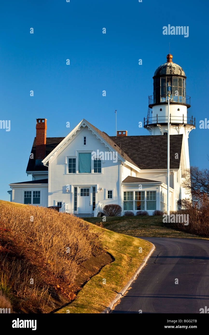 Cape Elizabeth (zwei Leuchten) Leuchtturm in Maine, USA Stockfoto