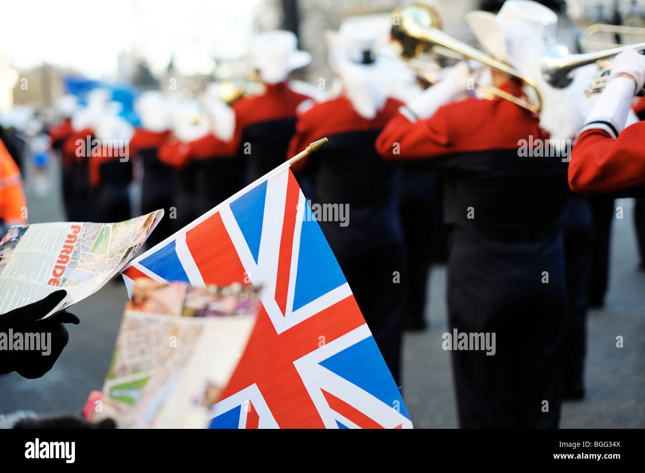 Neues Jahr-Parade 2010, London, England Stockfoto