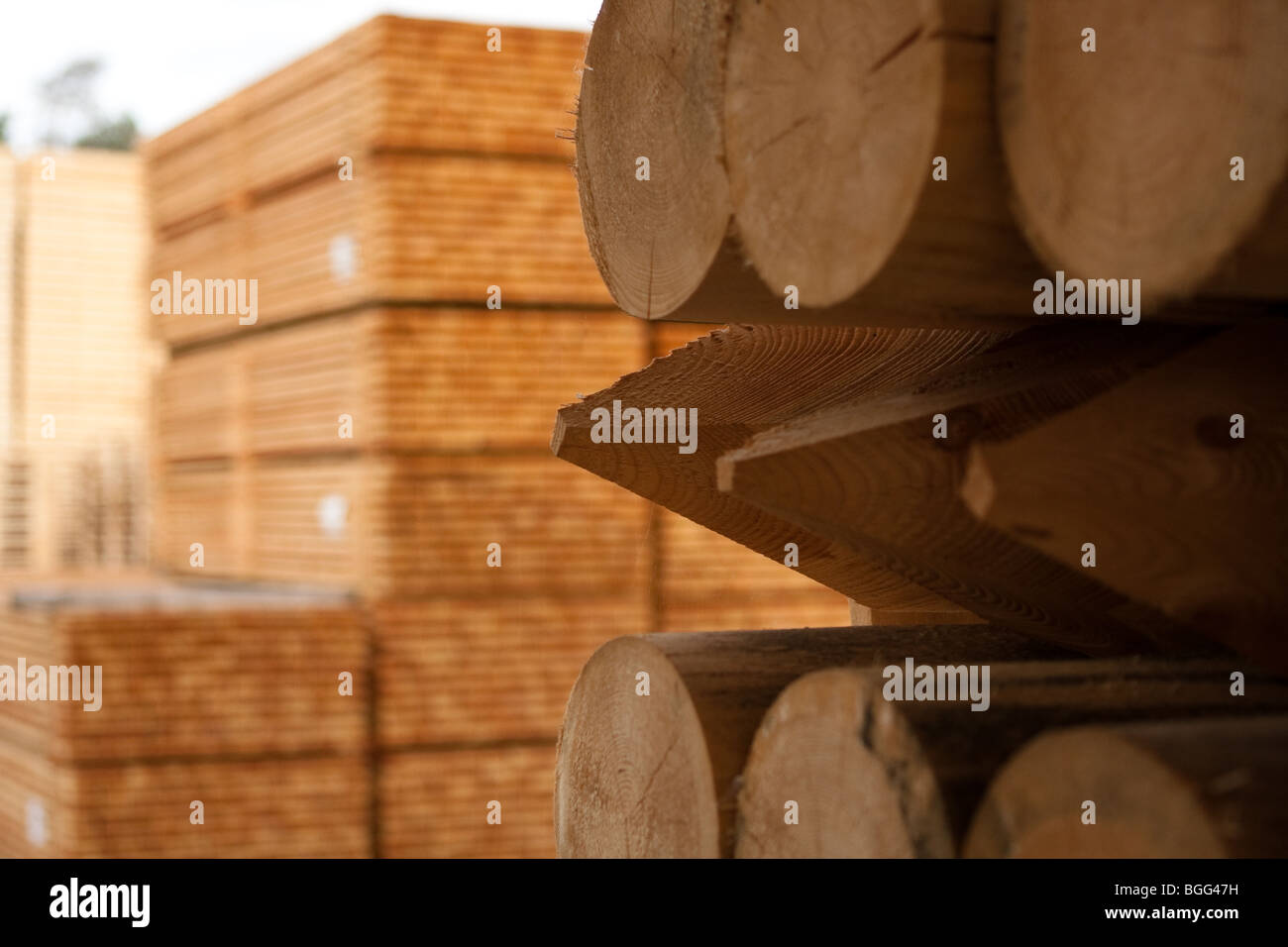 Holz und Zäune Zubehör Stockfoto