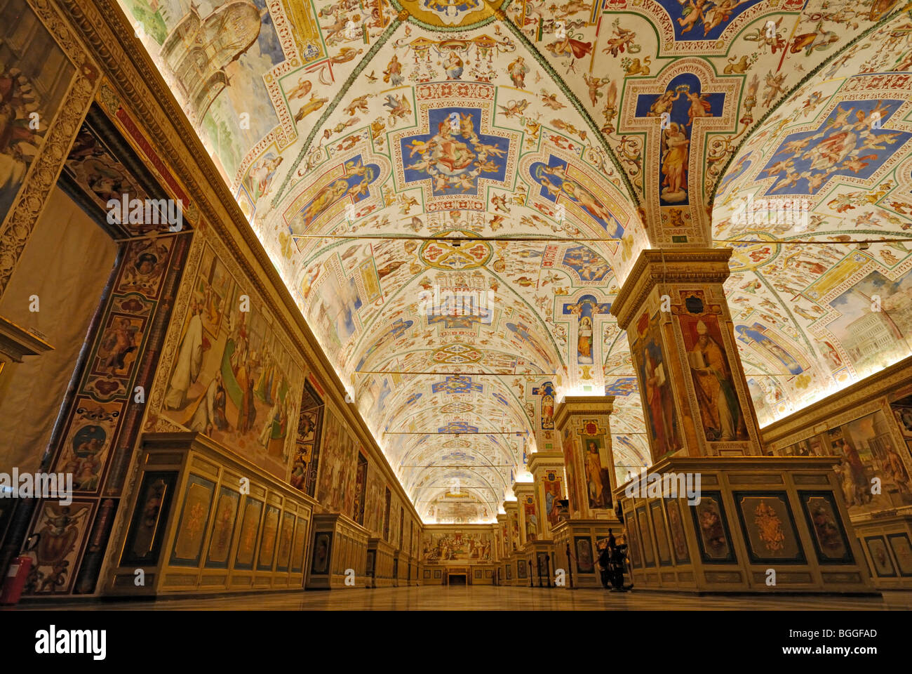 Bibliothek des Vatikans, Rom, Italien, niedrigen Winkel Ansicht Stockfoto