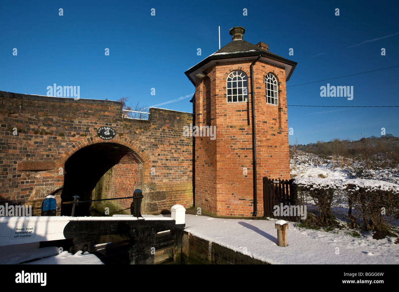 Bratch sperrt Maut Haus Staffordshire und Worcestershire Canal Wombourne South Staffordshire England UK Stockfoto