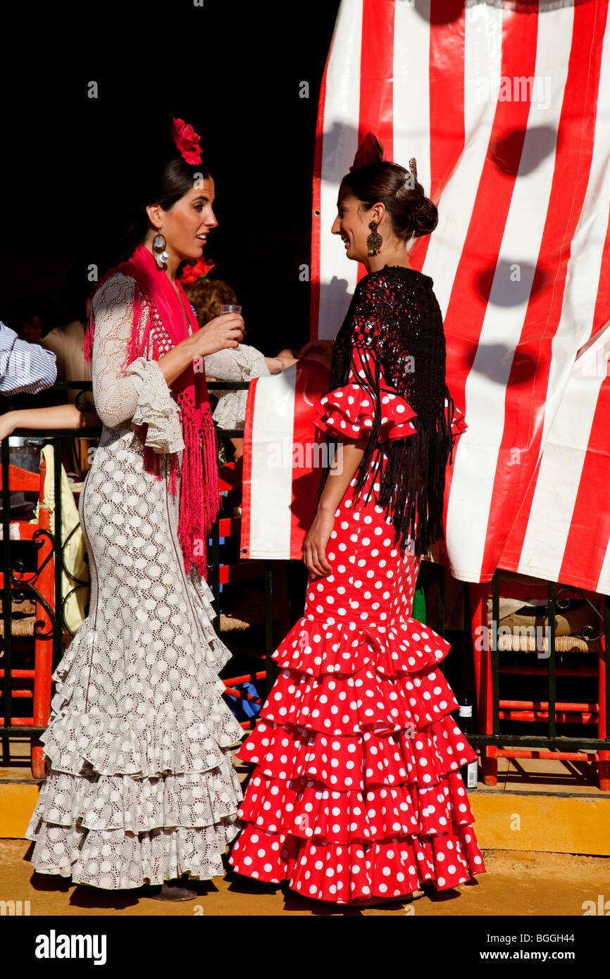 Real De La Feria de Abril de Sevilla Andalusien España Feria de Abril in Sevilla Andalusien Spanien Stockfoto