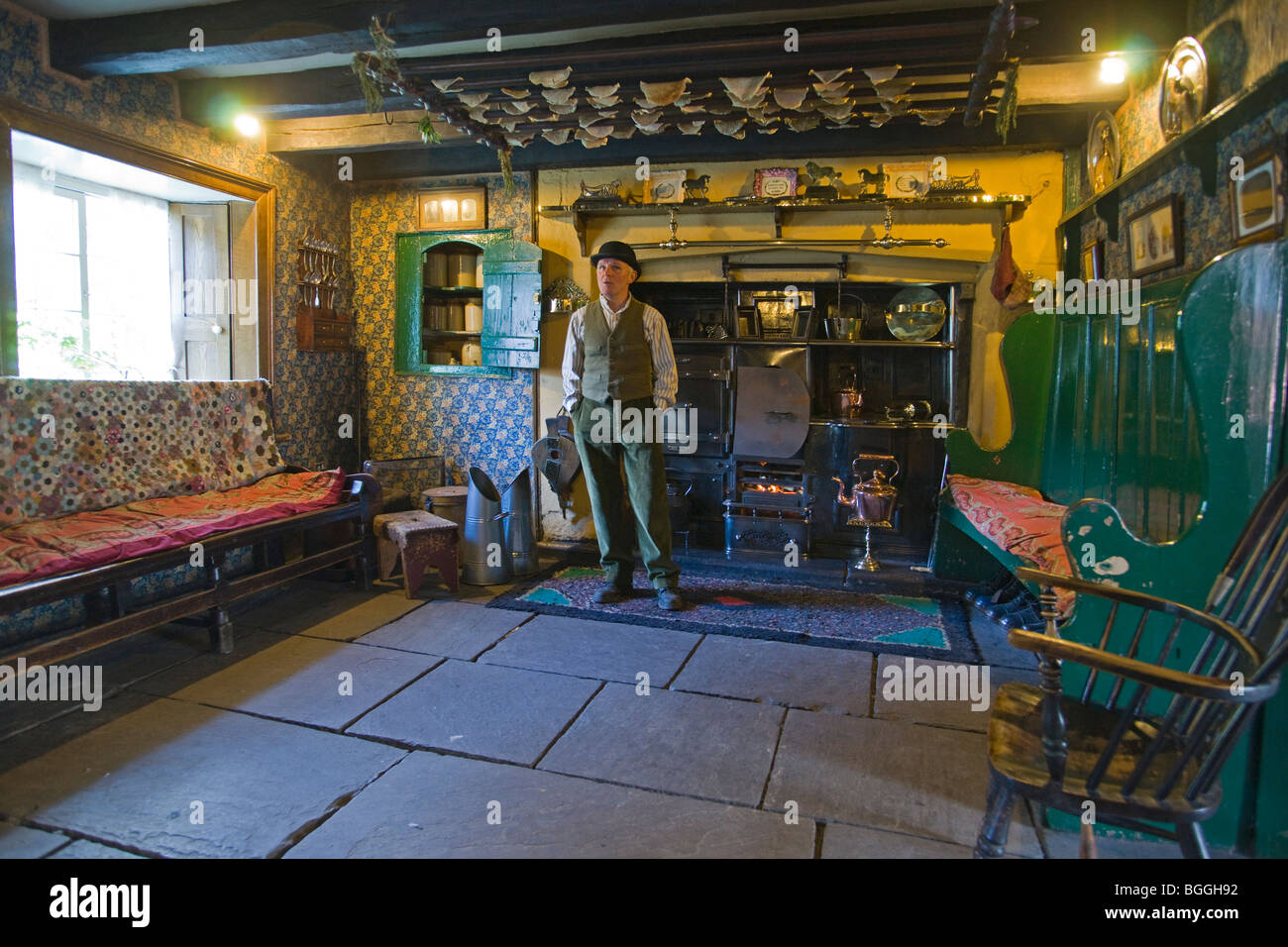 Beamish open Air Museum, The Home Farm, 1913, Durham, England, Oktober 2009 Stockfoto