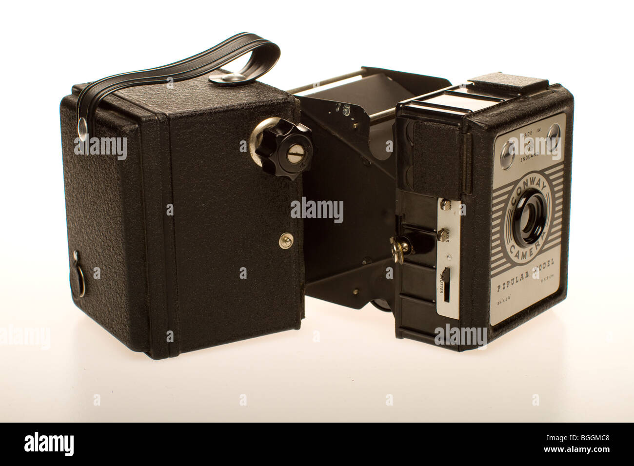 Retro-Conway Kamera demontiert Stockfoto