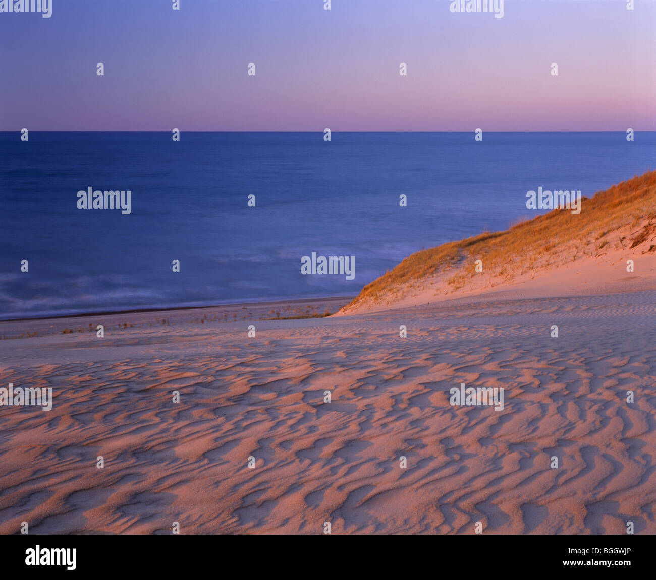 INDIANA - Muster in den Sand auf Mount Baldy einer Sanddüne am Ufer des Lake Michigan in Indiana Dunes National Lakeshore. Stockfoto