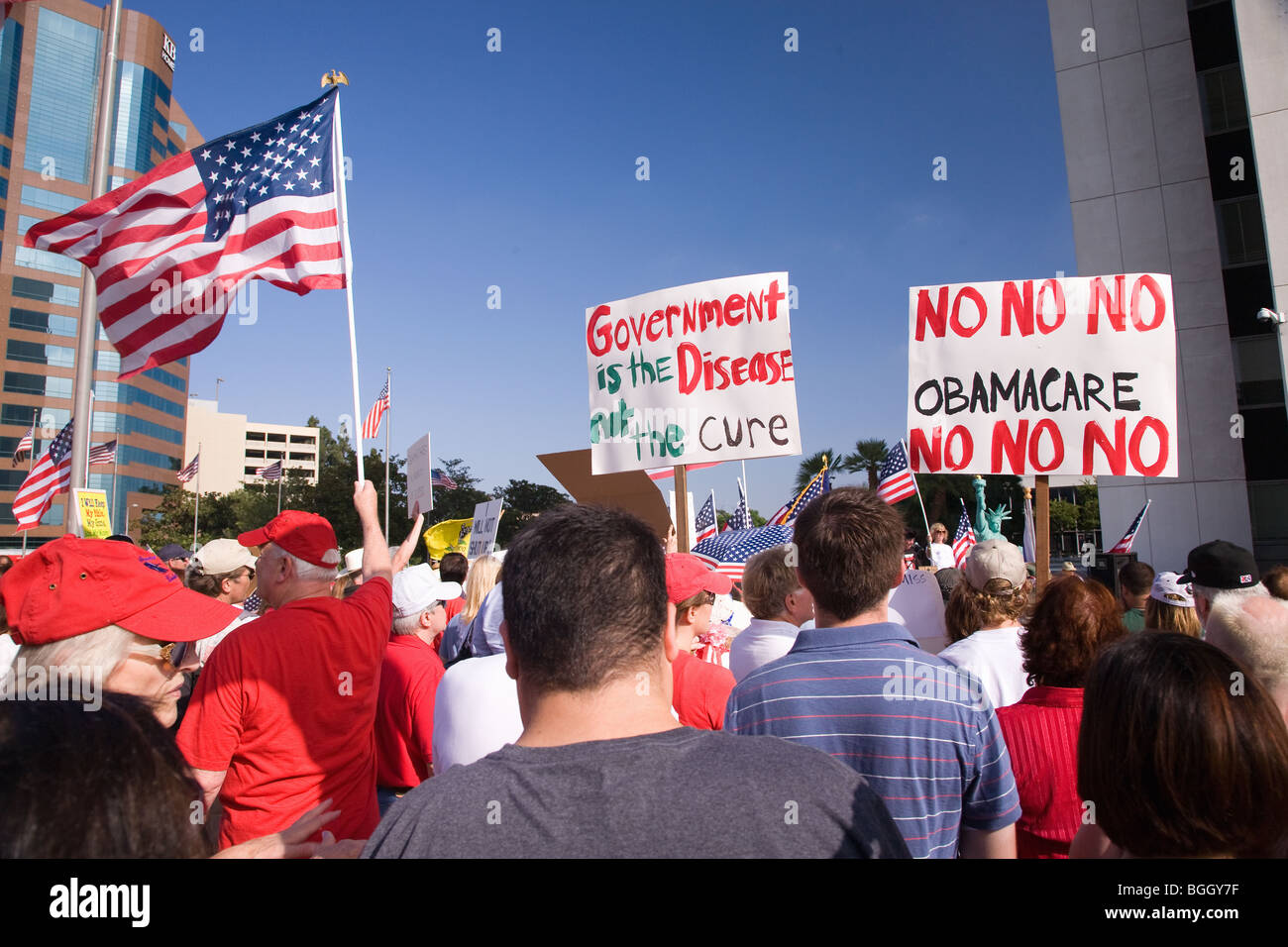 9-12-Rallye und Tea-Party, 12. September 2009 im Federal Building, Los Angeles, CA Stockfoto