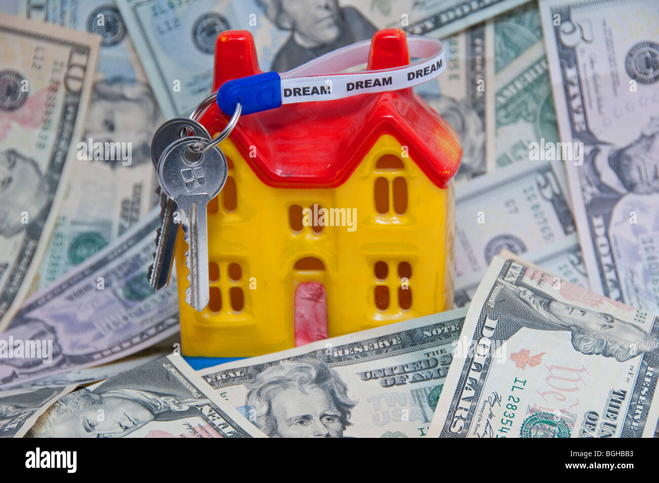 Konzept, Immobilienmarkt, ersten Traum Haus zu kaufen Stockfoto