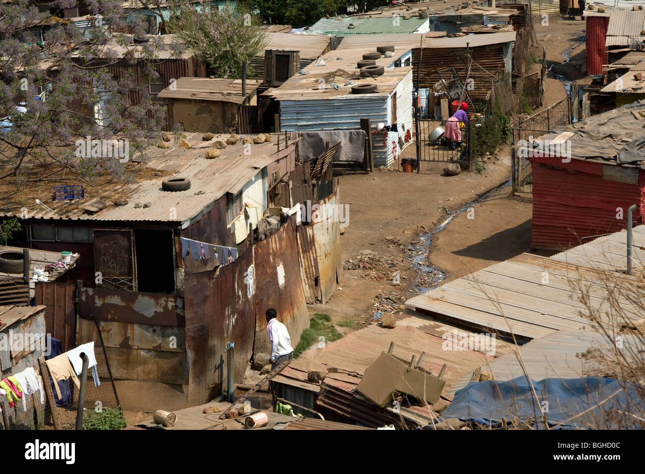 Elendsviertel in Soweto, Johannesburg, Südafrika, Afrika Stockfoto