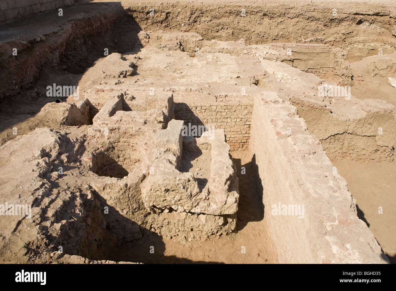 Website zeigt römische und koptischen Überreste im Freilichtmuseum in Achmim in der Nähe von Sohag, Mittelägypten zu graben. Stockfoto