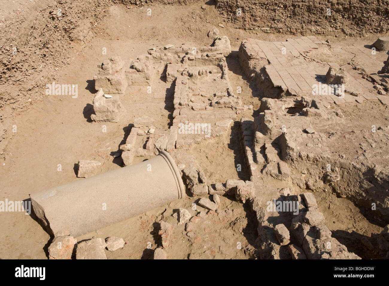 Website zeigt römische und koptischen Überreste im Freilichtmuseum in Achmim in der Nähe von Sohag, Mittelägypten zu graben. Stockfoto