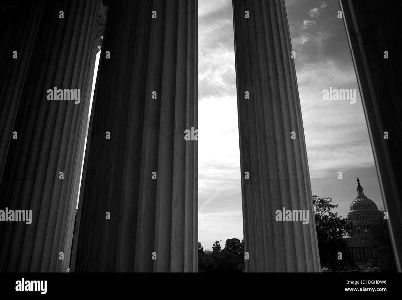 Ein Blick auf die United States Supreme Court Building. Stockfoto