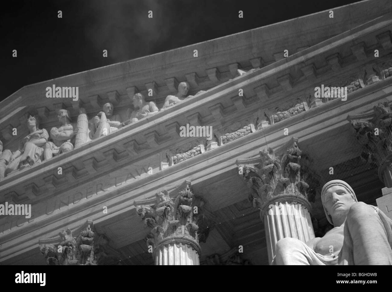 Ein Blick auf die United States Supreme Court Building. Stockfoto