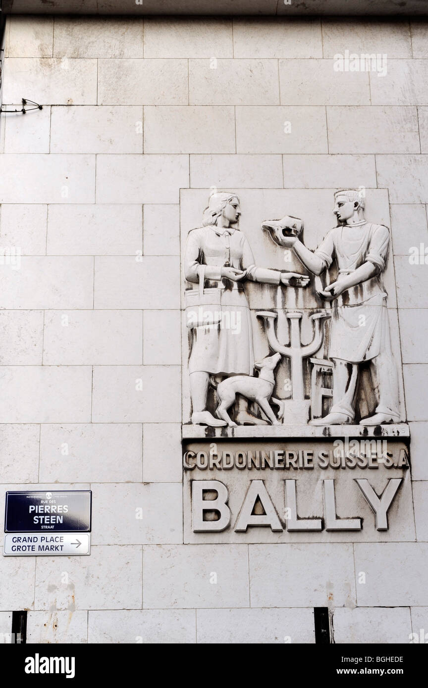 Bally Schuhe Verkäufer in der Nähe von Grand Place, Brüssel, Belgien Stockfoto