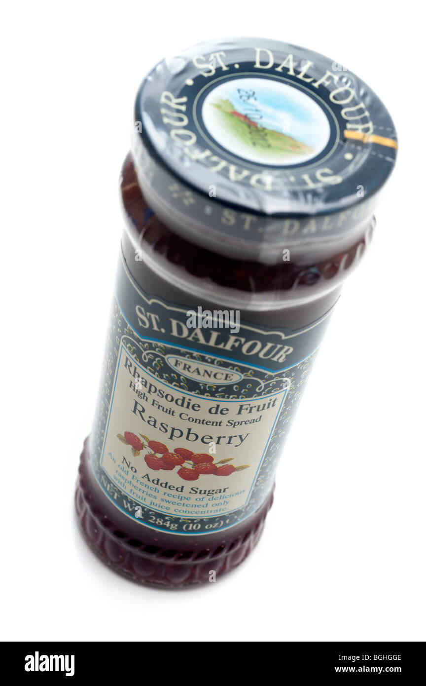 St. Dalfour Raspberry Marmeladenglas Stockfoto