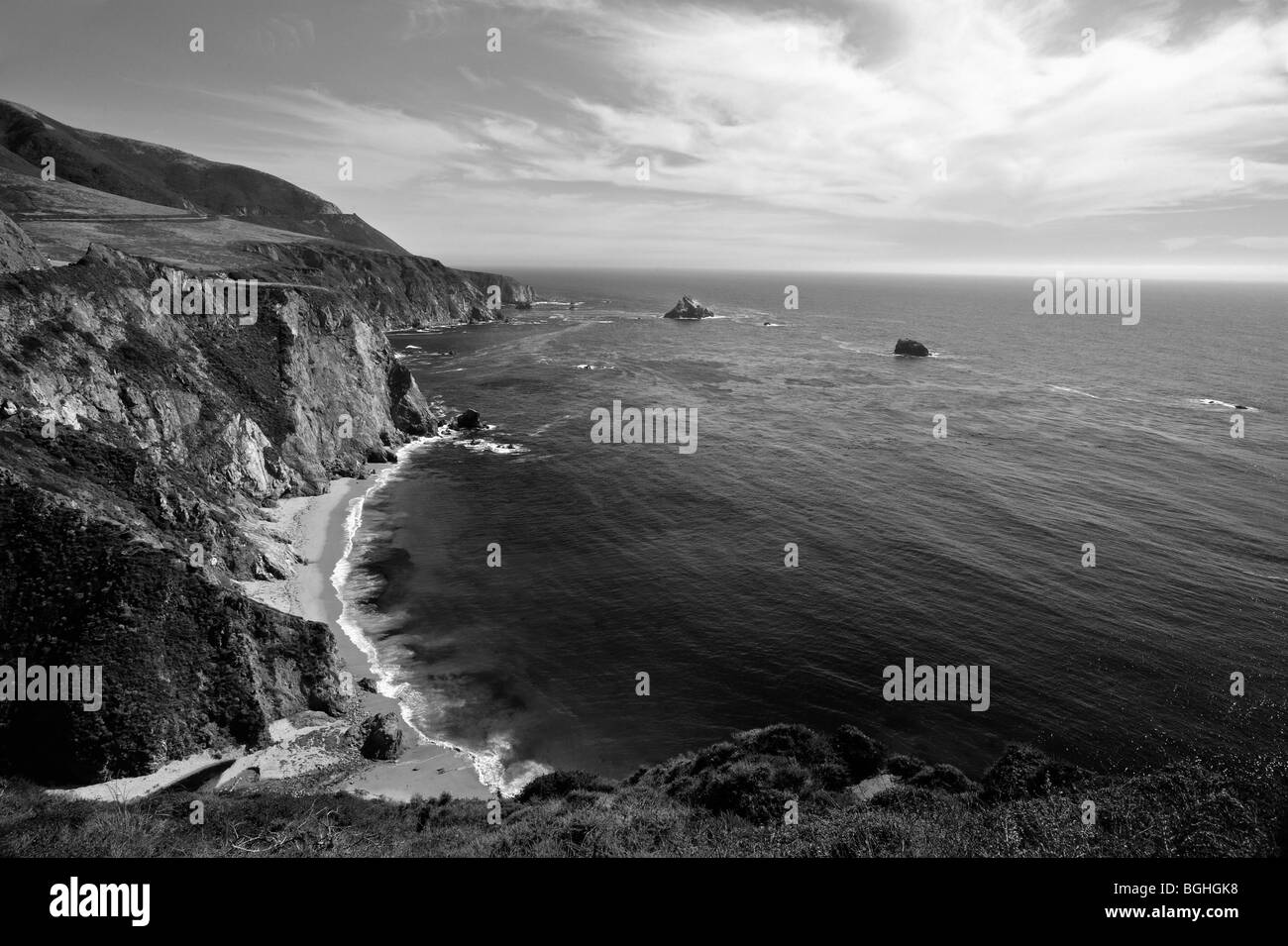 Strände in Big Sur in Südkalifornien Stockfoto