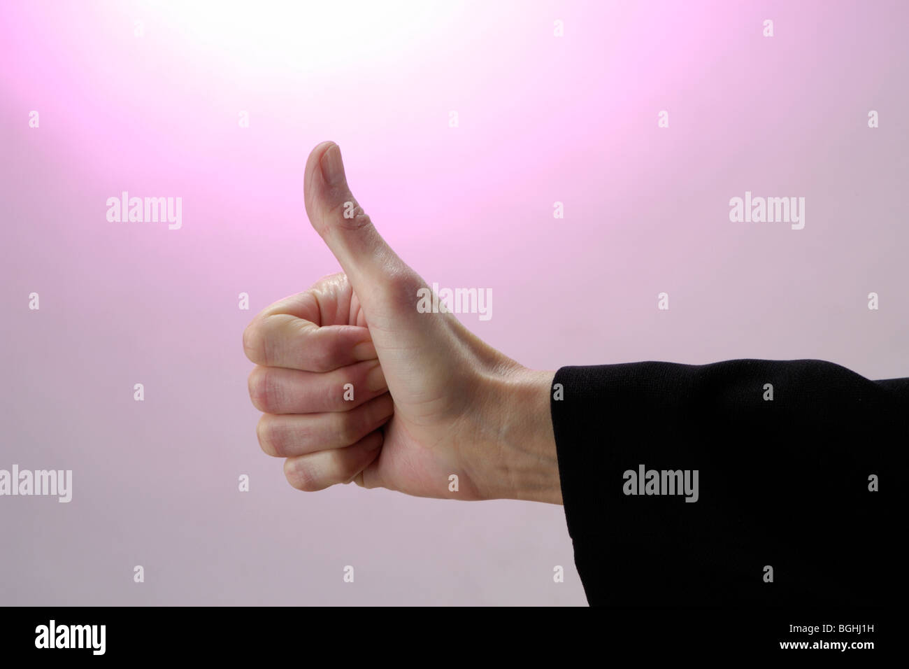 Daumen hoch Handzeichen Stockfotografie - Alamy