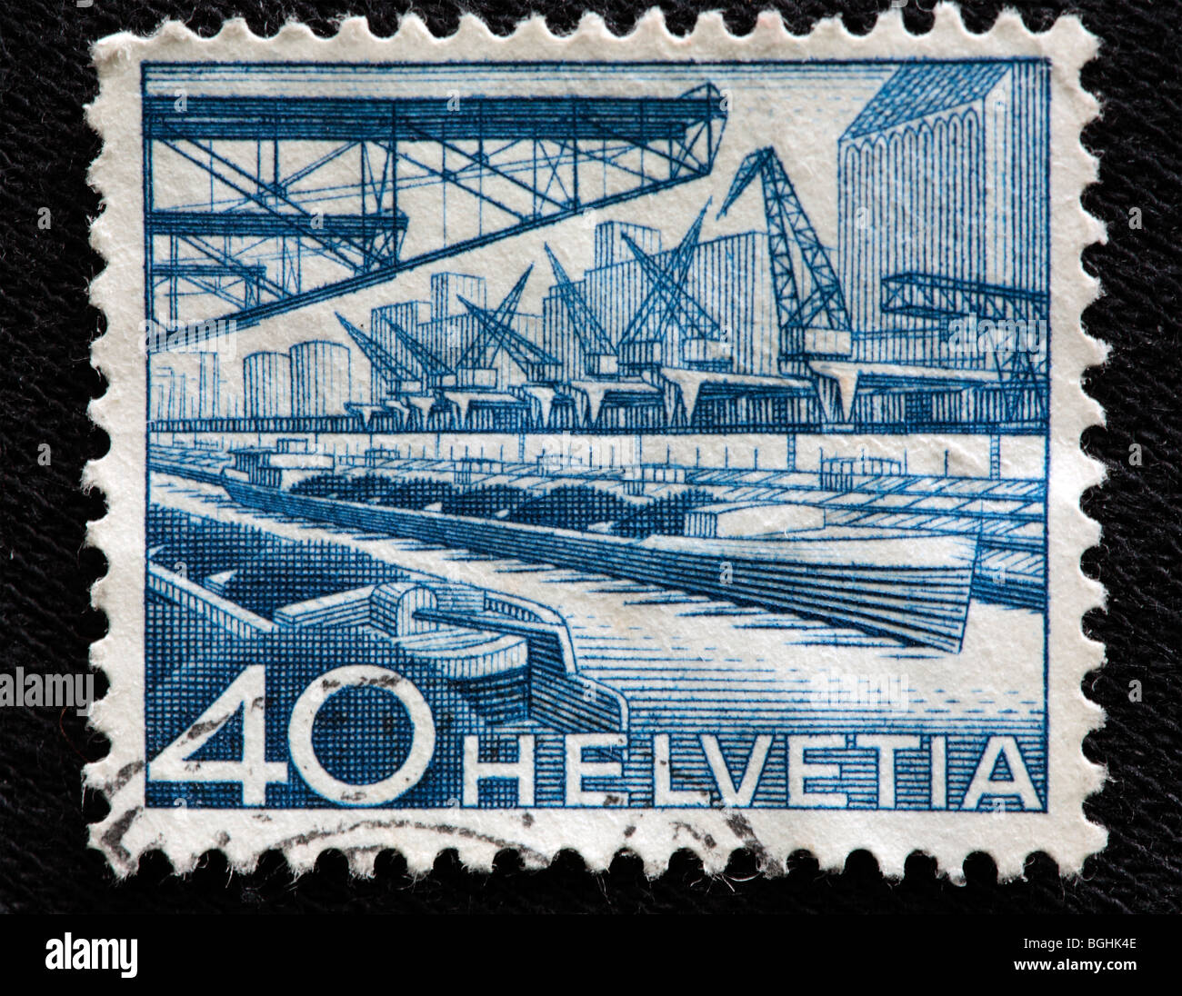 Industrie, Briefmarke, Schweiz Stockfoto