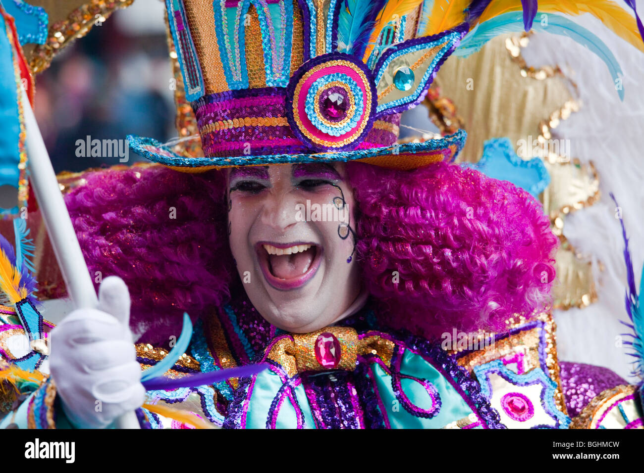 Barstühle Bandleader 2010 Parade Kukeri in Philadelphia, Pennsylvania Stockfoto