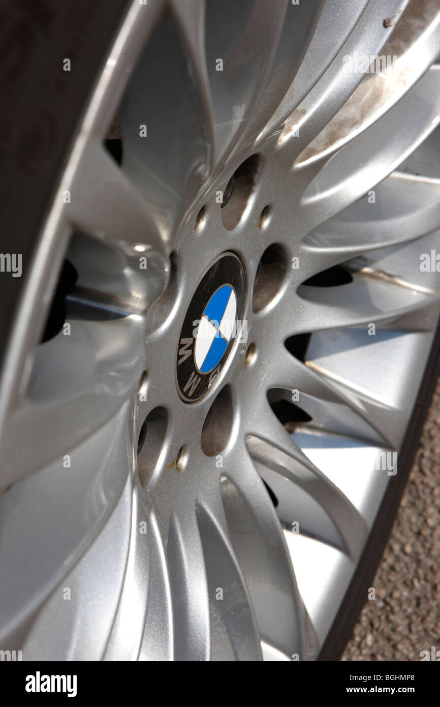 BMW Cabrio Leichtmetallrad Stockfoto