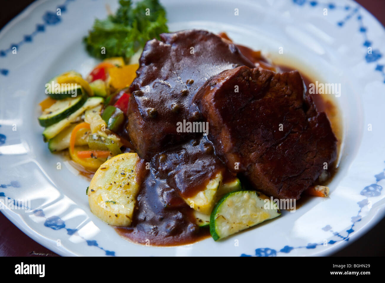 Filet vom Rind in City Tavern Restaurant in Philadelphia PA Stockfoto