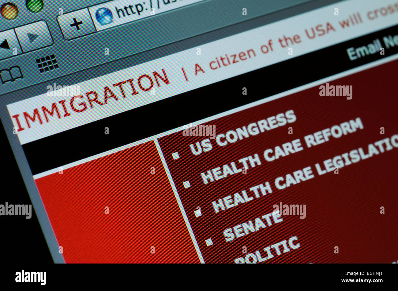 Website der US-Regierung Stockfoto