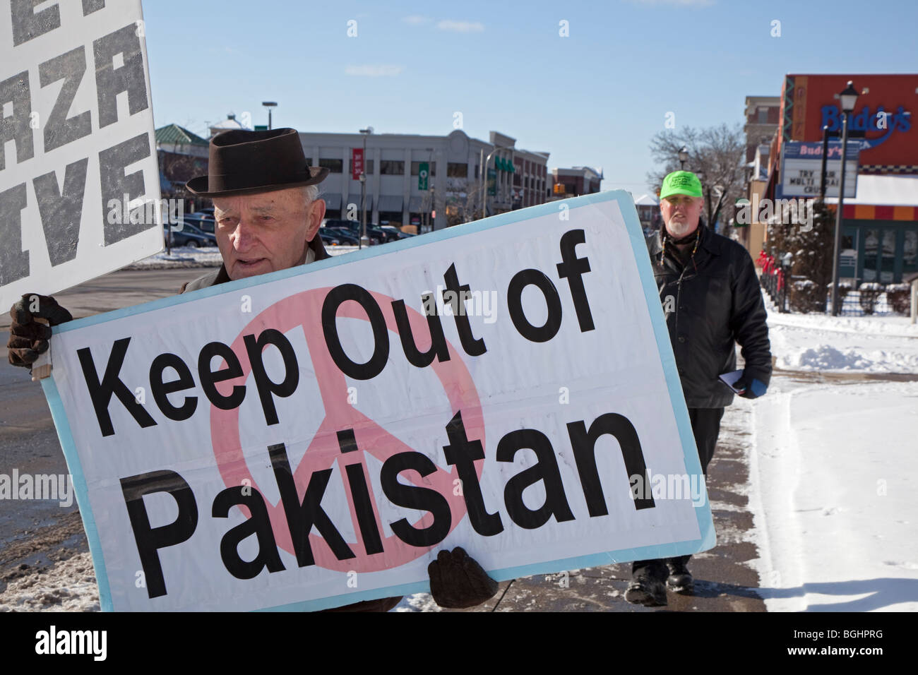 Dearborn, Michigan - Anti-Kriegs-Demonstration. Stockfoto