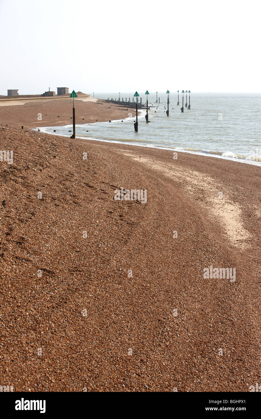 Felixstowe Port Strand Uferlinie Stockfoto