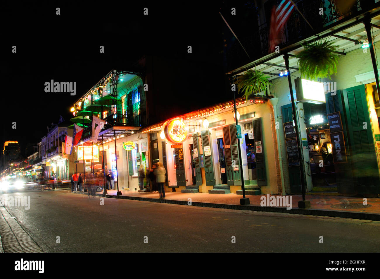 New Orleans (Louisiana, USA) nachts Stockfoto