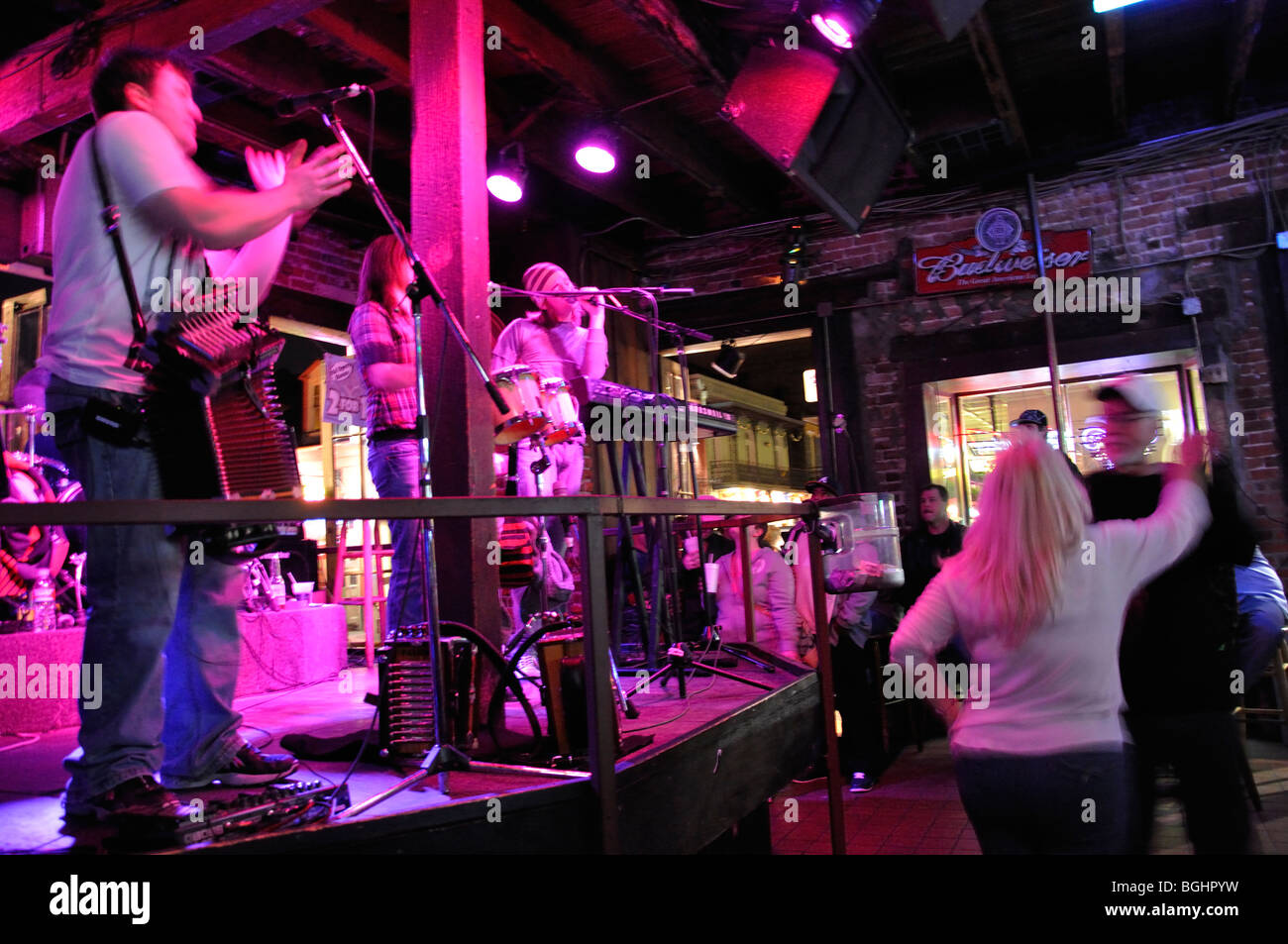 New Orleans Band in bar (Louisiana, USA) Stockfoto
