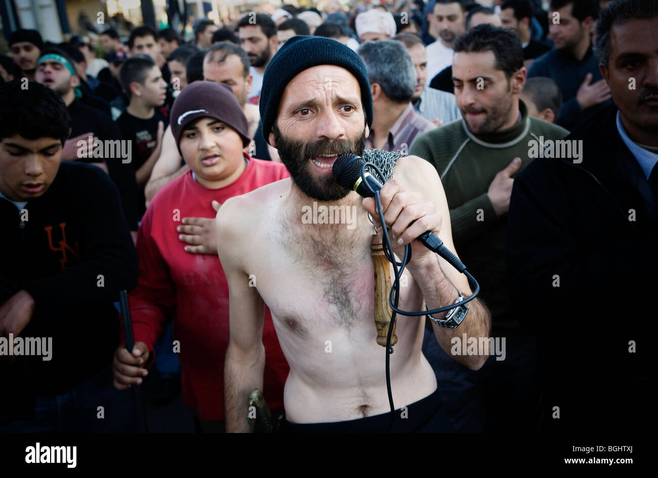 Feier des Ashura im Nabatieh / Libanon Stockfoto
