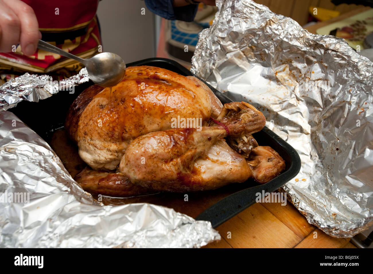 Heften die Türkei für Weihnachten Abendessen, UK Stockfoto
