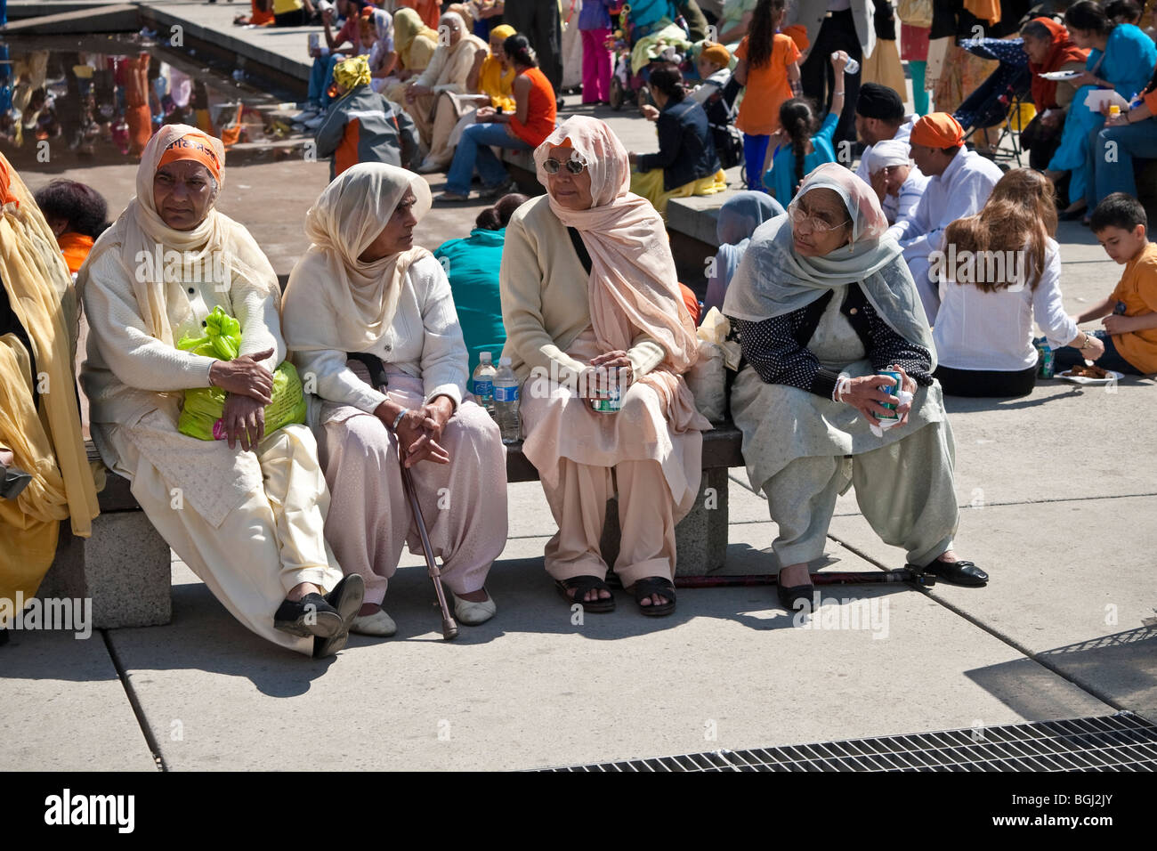 Jährliche Frühjahr Vaisakhi Parade in Toronto, die Sikh Kultur feiern Stockfoto