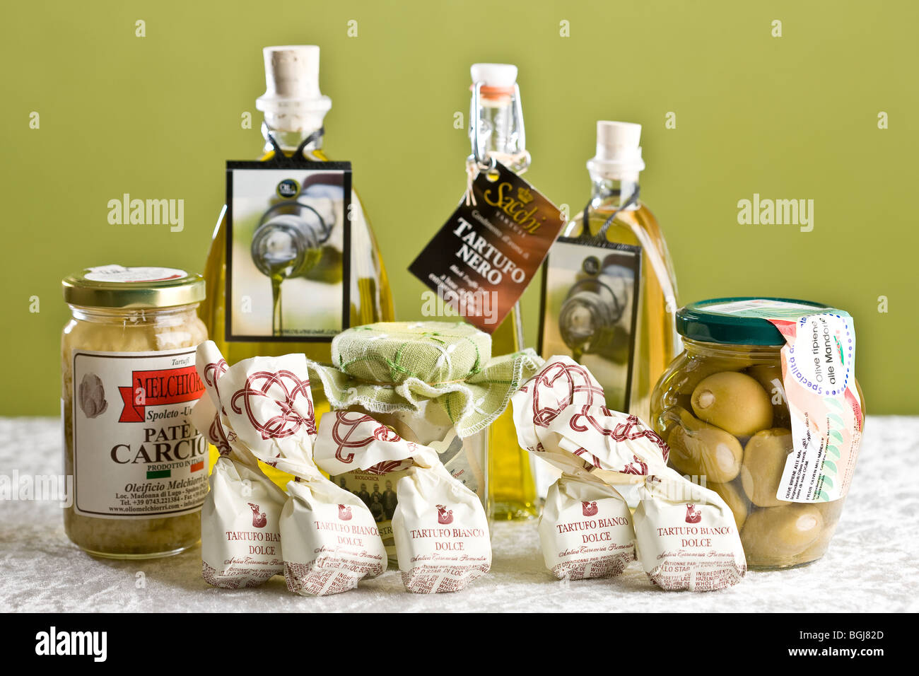 Anordnung Der Mediterrane Lebensmittel Stockfotografie Alamy