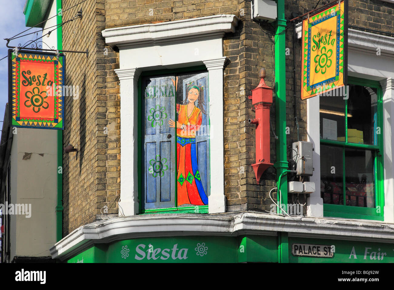 Siesta Handwerk Schaufenster im Palace Street Canterbury Kent England Stockfoto