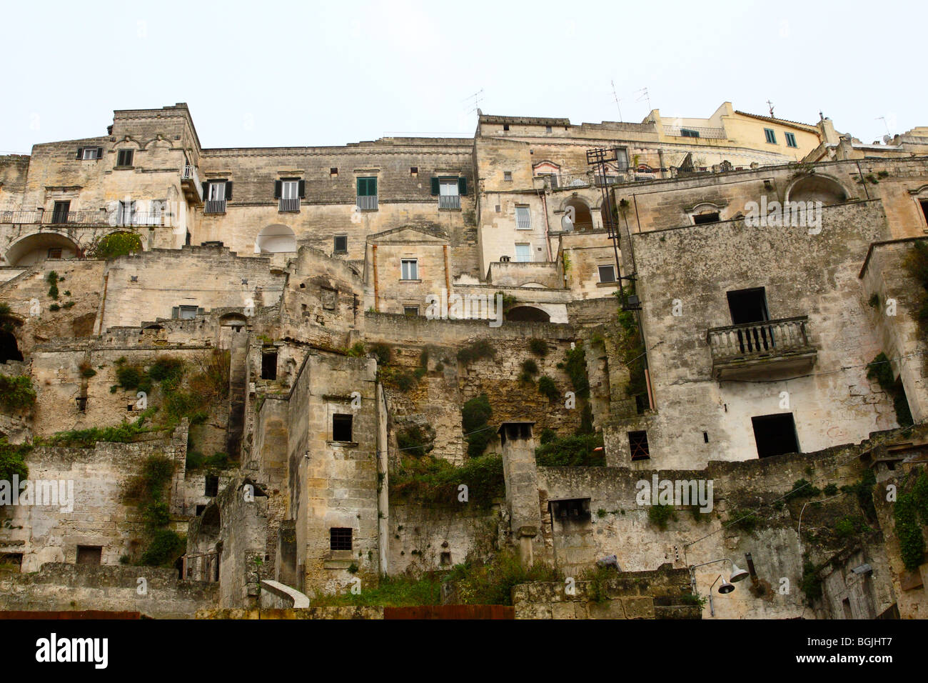 Matera-Stadt in Süditalien, Reiseziel und der UNESCO Stockfoto