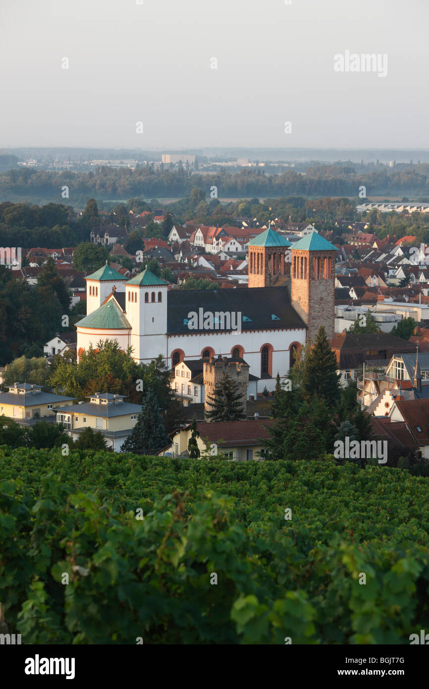 Bensheim, St. Georg, 1830 von Georg Moller Erbaut, Förderinstitut 1949-1953, Blick Vom Kirchberg, Lüül Stockfoto