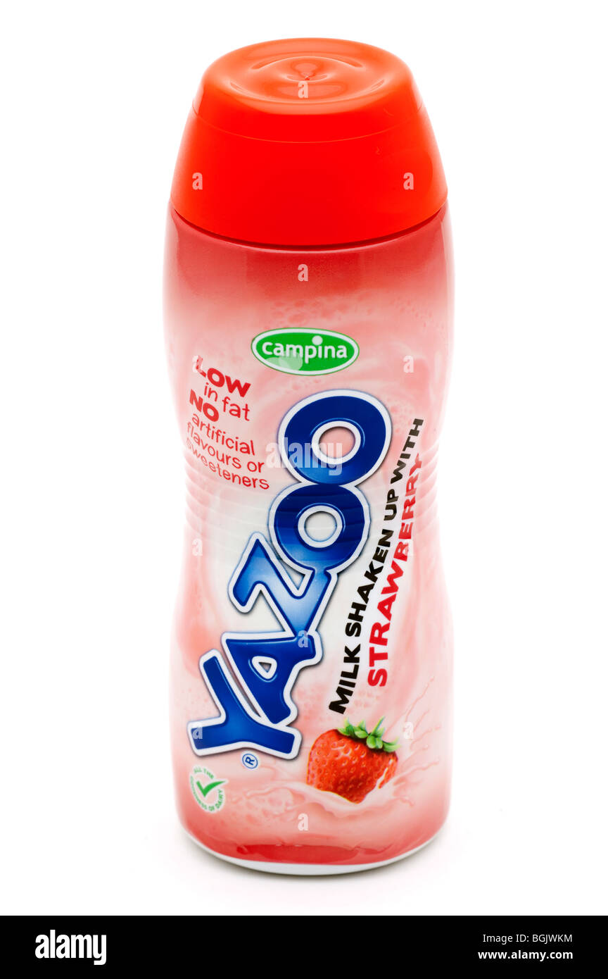 Flasche von Yazoo Erdbeer-Milchshake Stockfoto