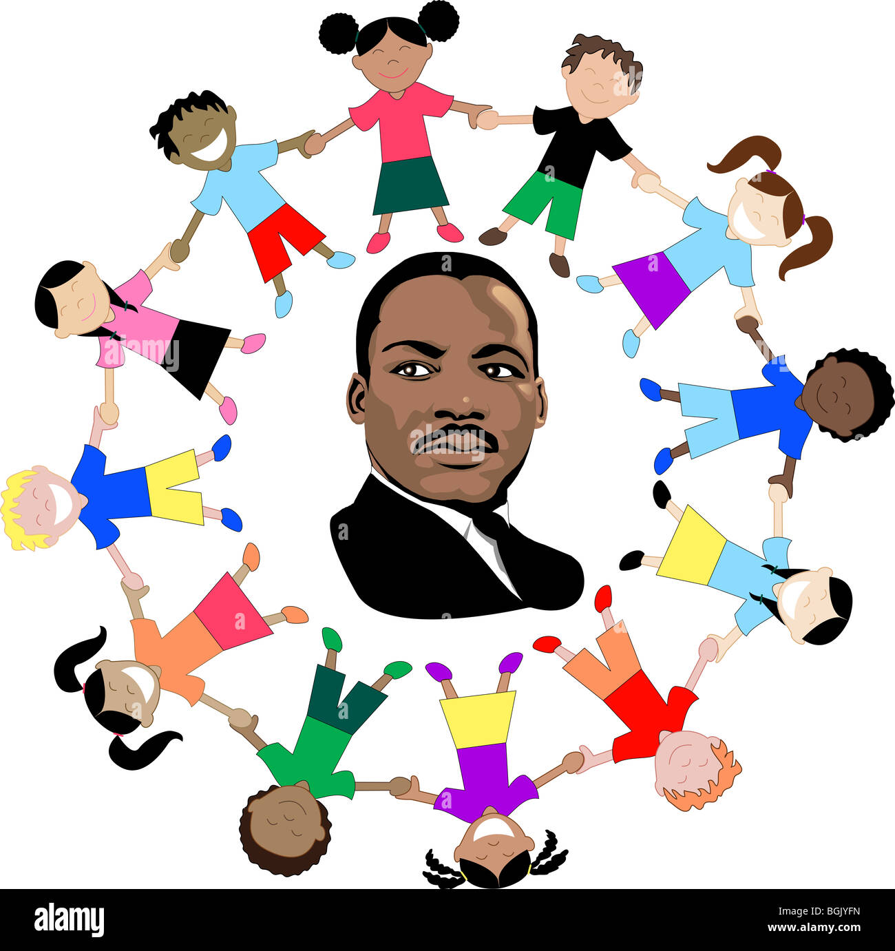 Vektor-Dr. Martin Luther King Jr. Traum wahr geworden. Stockfoto