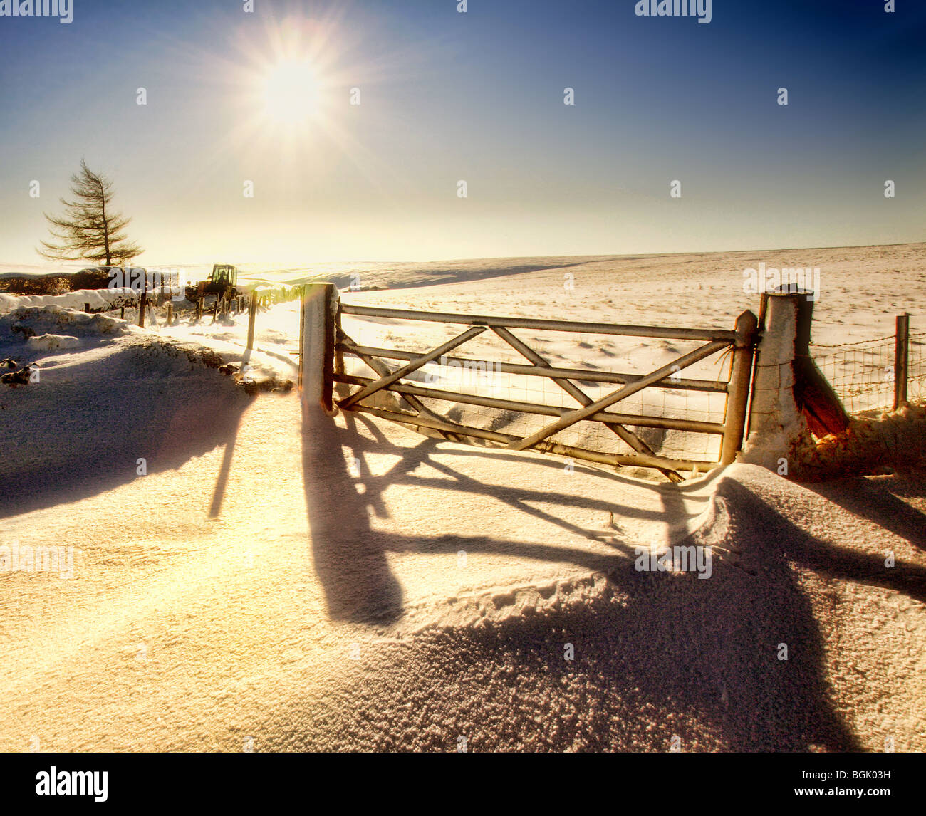 Bauernhof in der Dicke der englischen winter Stockfoto